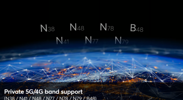 Private 5G/4G band support